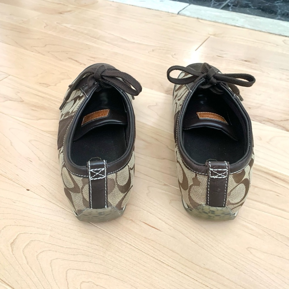Coach Brown Signature Canvas Lace-Up Sneakers size 8.5W - Picture 3 of 15